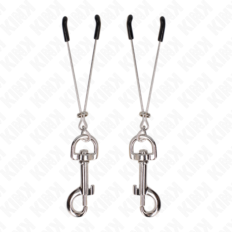 Imagen del artículo erótico KINK - PINZAS PARA PEZONES FINA CON GANCHO PLATEADO 7 CM de KINK NIPPLE GRIP en la sección BDSM & BONDAGE |Artículos BDSM|Pinzas Pezones BDSM de Millenial Sexshop.