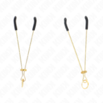 Imagen del artículo erótico KINK - PINZAS PARA PEZONES FINA DORADO 7 CM de KINK NIPPLE GRIP en la sección BDSM & BONDAGE |Artículos BDSM|Pinzas Pezones BDSM de Millenial Sexshop.