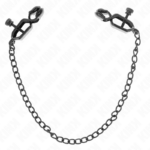 Imagen del artículo erótico KINK - PINZAS PARA PEZONES PLANAS NEGRO CON CADENA NEGRO 30 CM de KINK NIPPLE GRIP en la sección BDSM & BONDAGE |Artículos BDSM|Pinzas Pezones BDSM de Millenial Sexshop.