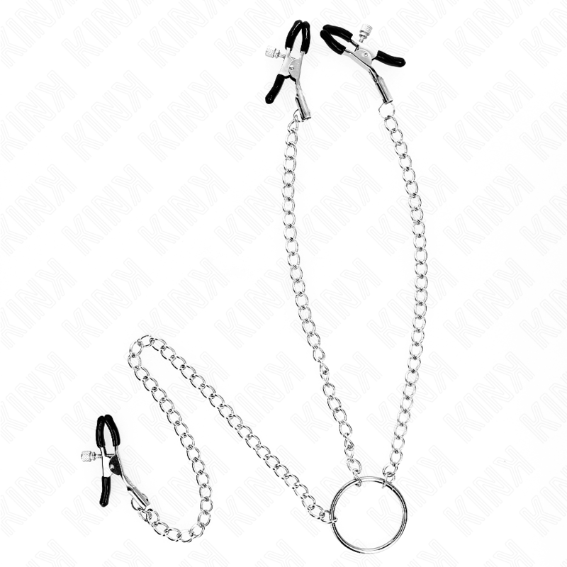 Imagen del artículo erótico KINK - PINZAS PARA PEZONES Y CLÍTORIS CON CADENA 30 CM MODELO 2 de KINK NIPPLE GRIP en la sección BDSM & BONDAGE |Artículos BDSM|Pinzas Pezones BDSM de Millenial Sexshop.