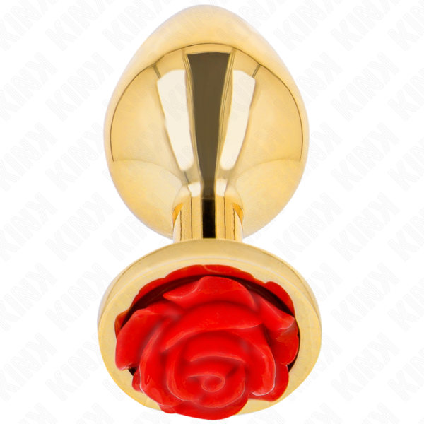 Imagen del artículo erótico KINK - PLUG ANAL DORADO ROSA ROJA TALLA M de KINK PLEASURE PLUGS en la sección BDSM & BONDAGE |Artículos BDSM|Plug Anal BDSM de Millenial Sexshop.