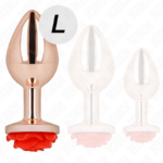 KINK - PLUG ANAL ORO ROSADO ROSA ROJA L - Imagen 2