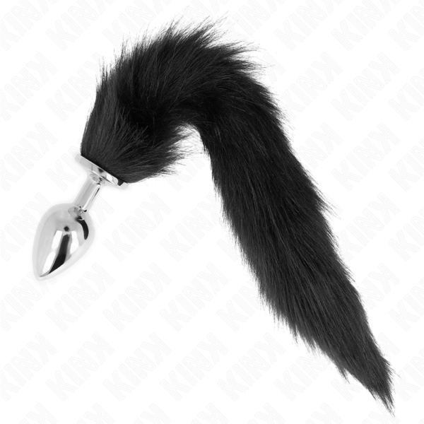 Imagen del artículo erótico KINK - PLUG ANAL TALLA L 10 X 4 CM CON COLA SINTÉTICA 40 CM NEGRO de KINK PLEASURE PLUGS en la sección BDSM & BONDAGE |Artículos BDSM|Plug Anal BDSM de Millenial Sexshop.