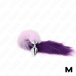 Imagen del artículo erótico KINK - PLUG ANAL TALLA M 8 X 3.5 CM CON COLA SINTÉTICA 40 CM VIOLETA de KINK PLEASURE PLUGS en la sección BDSM & BONDAGE |Artículos BDSM|Plug Anal BDSM de Millenial Sexshop.