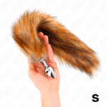 KINK - PLUG ANAL TALLA S 7 X 3 CM CON COLA SINTÉTICA 40 CM MARRÓN - Imagen 2