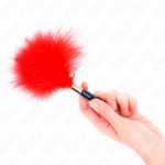 KINK - PLUMAS PARA COSQUILLAS METAL DORADO ROJO 18 CM - Imagen 2