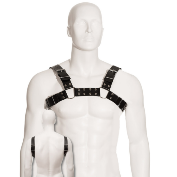 Imagen del artículo erótico LEATHER BODY - BLACK BULL DOG HARNESS de LEATHER BODY en la sección MODA & LENCERÍA|Lencería Hombre|Arneses Hombre de Millenial Sexshop.