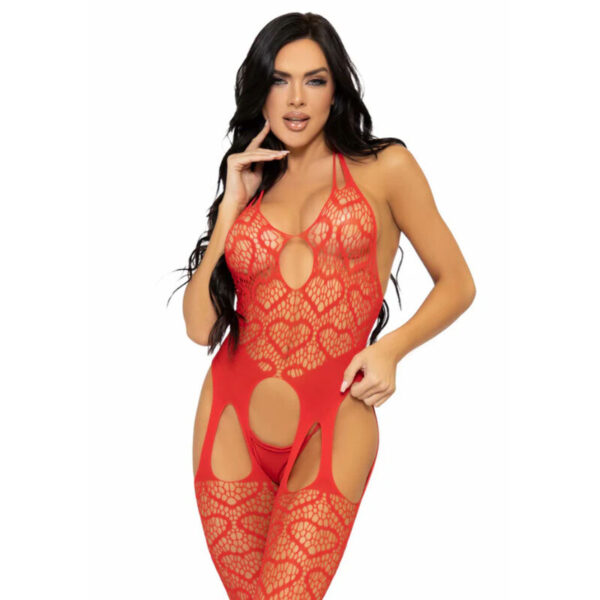 Imagen del artículo erótico LEG AVENUE - BODYSTOCKING DE RED CON TIRANTES TALLA ÚNICA - ROJO de LEG AVENUE BODYSTOCKINGS en la sección MODA & LENCERÍA|Lencería Mujer|Lencería Picante|Bodystocking de Millenial Sexshop.