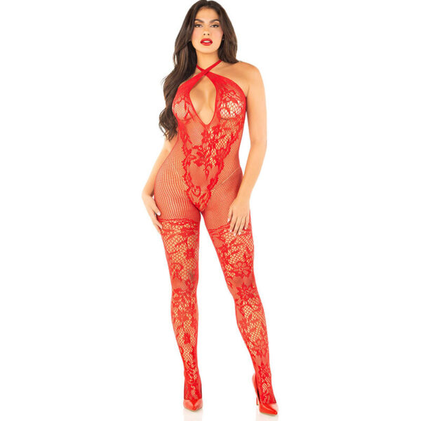 Imagen del artículo erótico LEG AVENUE - BODYSTOCKING DE REJILLA CON ESTAMPADO DE FLORES ROJO TALLA ÚNICA de LEG AVENUE BODYSTOCKINGS en la sección MODA & LENCERÍA|Lencería Mujer|Lencería Picante|Bodystocking de Millenial Sexshop.