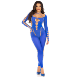 LEG AVENUE - BODYSTOCKING TOBILLO RECKLESS AZUL - Imagen 3