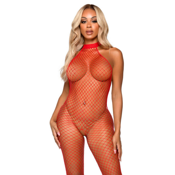 Imagen del artículo erótico LEG AVENUE - LE FRIVOLE BODYSTOCKING - CUELLO RACER TALLA ÚNICA ROJO de LEG AVENUE BODYSTOCKINGS en la sección MODA & LENCERÍA|Lencería Mujer|Lencería Picante|Bodystocking de Millenial Sexshop.