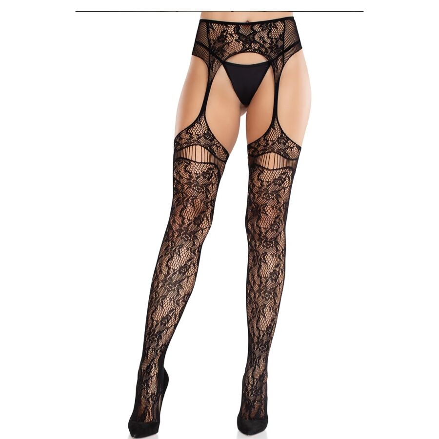 LEG AVENUE - MEDIAS DE ENCAJE CON LIGAS NEGRO-MillenialSexshop-LEG AVENUE HOSIERY Imagen del artículo erótico LEG AVENUE - MEDIAS DE ENCAJE CON LIGAS NEGRO de LEG AVENUE HOSIERY en la sección MODA & LENCERÍA|Lencería Mujer|Lencería Picante|Medias con Liguero de Millenial Sexshop.