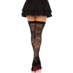 LEG AVENUE - MEDIAS RED ROSAS SILVESTRES NEGRO - Imagen 2