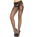 Imagen del artículo erótico LEG AVENUE - PANTIE EN RED BORDADA NEGRO ELEGANTE de LEG AVENUE HOSIERY en la sección MODA & LENCERÍA|Lencería Mujer|Lencería Sexy|Medias de Millenial Sexshop.