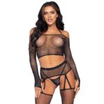 Imagen del artículo erótico LEG AVENUE - SET CUATRO PIEZAS de LEG AVENUE SETS en la sección MODA & LENCERÍA|Lencería Mujer|Lencería Picante|Sets con Liguero de Millenial Sexshop.