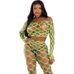 Imagen del artículo erótico LEG AVENUE - TOP & LEGGINS HARDCORE VERDE de LEG AVENUE SETS en la sección MODA & LENCERÍA|Lencería Mujer|Lencería Sexy|Top y parte inferior de Millenial Sexshop.