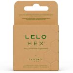 Imagen del artículo erótico LELO - HEX ORGANIC PRESERVATIVO CAJA 3 UDS de LELO en la sección PRESERVATIVOS |Todos los tamaños de cajas|Cajas de 3 de Millenial Sexshop.