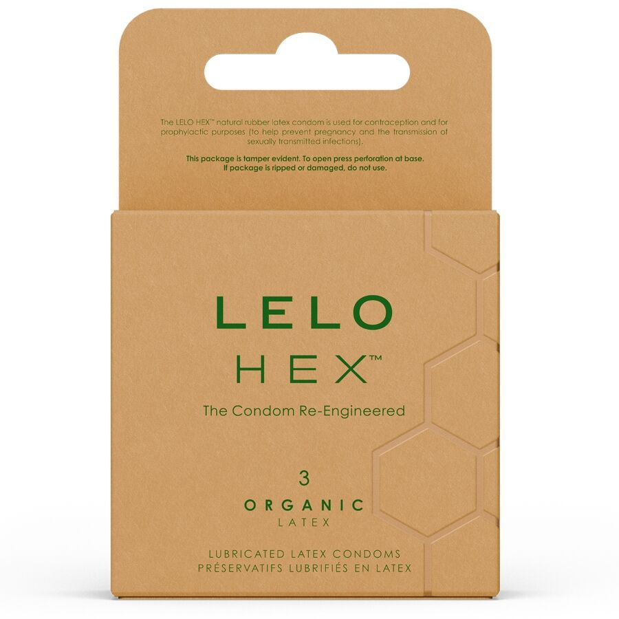 LELO - HEX ORGANIC PRESERVATIVO CAJA 3 UDS-MillenialSexshop-LELO Imagen del artículo erótico LELO - HEX ORGANIC PRESERVATIVO CAJA 3 UDS de LELO en la sección PRESERVATIVOS |Todos los tamaños de cajas|Cajas de 3 de Millenial Sexshop.