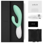 LELO - INA 3 VERDE VIBRADOR RABBIT LUJO VERDE AGUA - Imagen 4