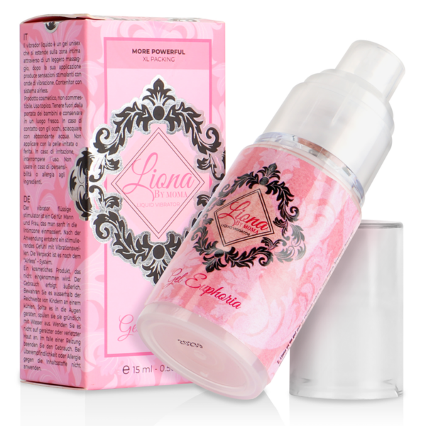 Imagen del artículo erótico LIONA BY MOMA - VIBRADOR LIQUIDO EUPHORIA GEL 15 ML de LIONA BY MOMA en la sección DROGUERÍA |Estimulantes para Ellas|Vibrador Líquido de Millenial Sexshop.