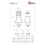 LIVCO CORSETTI FASHION - BINELLA SET BABYDOLL + TANGA NEGRO S/M - Imagen 5