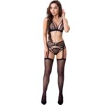 Imagen del artículo erótico LIVCO CORSETTI FASHION - CELESTE LC 20246 SUJETADOR + LIGUERO + PANTY NEGRO L/XL de LIVCO CORSETTI SETS en la sección MODA & LENCERÍA|Lencería Mujer|Lencería Picante|Conjunto de lencería sexy de Millenial Sexshop.