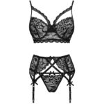 LIVCO CORSETTI FASHION - MORIDAM LC 90552 SUJETADOR + LIGUERO + PANTY NEGRO L/XL - Imagen 6