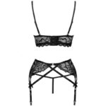 LIVCO CORSETTI FASHION - MORIDAM LC 90552 SUJETADOR + LIGUERO + PANTY NEGRO L/XL - Imagen 7