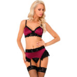 Imagen del artículo erótico LIVCO CORSETTI FASHION - NAHIR LC 20214 SUJETADOR + PANTY + LIGUERO L/XL de LIVCO CORSETTI SETS en la sección MODA & LENCERÍA|Lencería Mujer|Lencería Picante|Sets con Liguero de Millenial Sexshop.