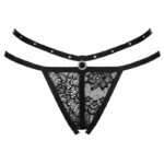 LIVCO CORSETTI FASHION - NOMADE TANGA CROTCHLESS NEGRO L/XL - Imagen 3