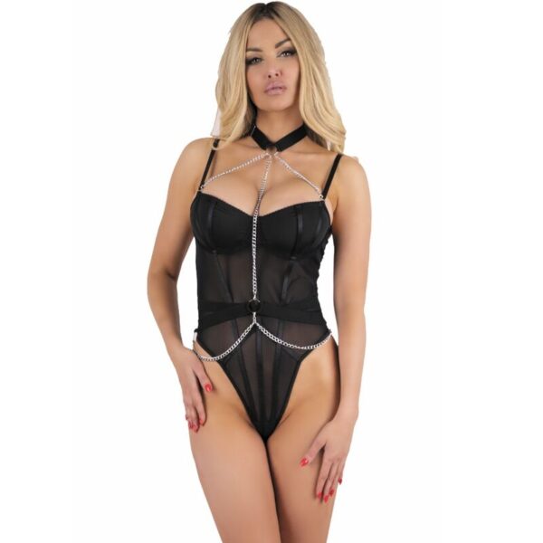 Imagen del artículo erótico LIVCO CORSETTI FASHION - RUBIKA LC XG079 BODY CON GARGANTILLA NEGRO S de LIVCO CORSETTI BODIES en la sección MODA & LENCERÍA|Lencería Mujer|Lencería Sexy|Bodys de Millenial Sexshop.