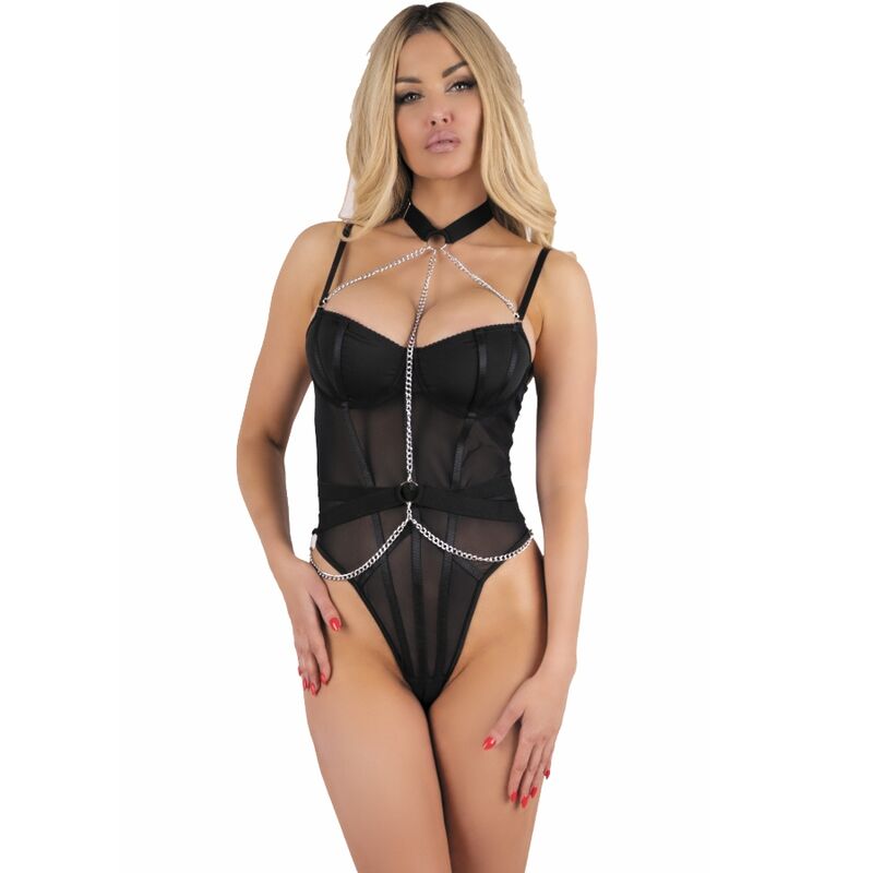 Imagen del artículo erótico LIVCO CORSETTI FASHION - RUBIKA LC XG079 BODY CON GARGANTILLA NEGRO S de LIVCO CORSETTI BODIES en la sección MODA & LENCERÍA|Lencería Mujer|Lencería Sexy|Bodys de Millenial Sexshop.