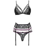 LIVCO CORSETTI FASHION - SNEHANA LC 90443 SUJETADOR + LIGUERO + PANTY NEGRO L/XL - Imagen 3