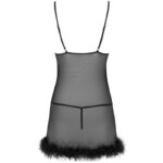 LIVCO CORSETTI FASHION - ZERUNAM SET BABYDOLL + TANGA NEGRO S/M - Imagen 4