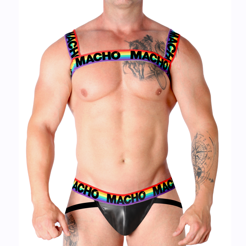 Imagen del artículo erótico MACHO - ARNÉS DOBLE PRIDE LIMITED de MACHO UNDERWEAR en la sección MODA & LENCERÍA|Lencería Hombre|Arneses Hombre de Millenial Sexshop.