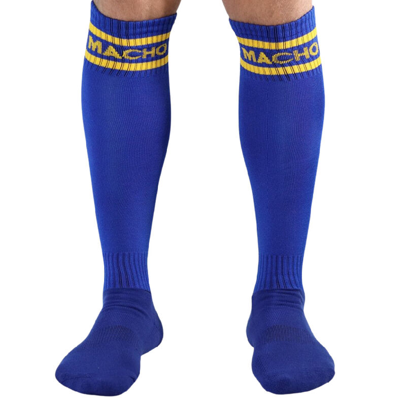 Imagen del artículo erótico MACHO - CALCETINES LARGOS TALLA ÚNICA AZUL de MACHO UNDERWEAR en la sección MODA & LENCERÍA|Lencería Hombre|Calcetines de Millenial Sexshop.