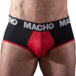 Imagen del artículo erótico MACHO - MS26N SLIP NEGRO/ROJO XL de MACHO UNDERWEAR en la sección MODA & LENCERÍA|Lencería Hombre|Slips de Millenial Sexshop.