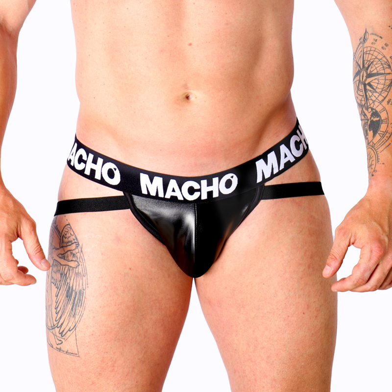 Imagen del artículo erótico MACHO - MX25NC JOCK CUERO NEGRO S de MACHO UNDERWEAR en la sección MODA & LENCERÍA|Lencería Hombre|Jockstraps de Millenial Sexshop.
