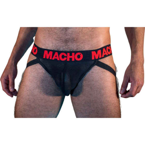 Imagen del artículo erótico MACHO - MX26X2 JOCK NEGRO/ROJO M de MACHO UNDERWEAR en la sección MODA & LENCERÍA|Lencería Hombre|Jockstraps de Millenial Sexshop.