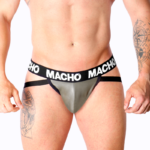 Imagen del artículo erótico MACHO - MX27GR JOCK CUERO GRIS BEIGE L de MACHO UNDERWEAR en la sección MODA & LENCERÍA|Lencería Hombre|Jockstraps de Millenial Sexshop.