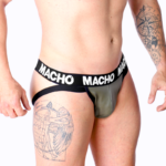 MACHO - MX27GR JOCK CUERO GRIS BEIGE S - Imagen 2