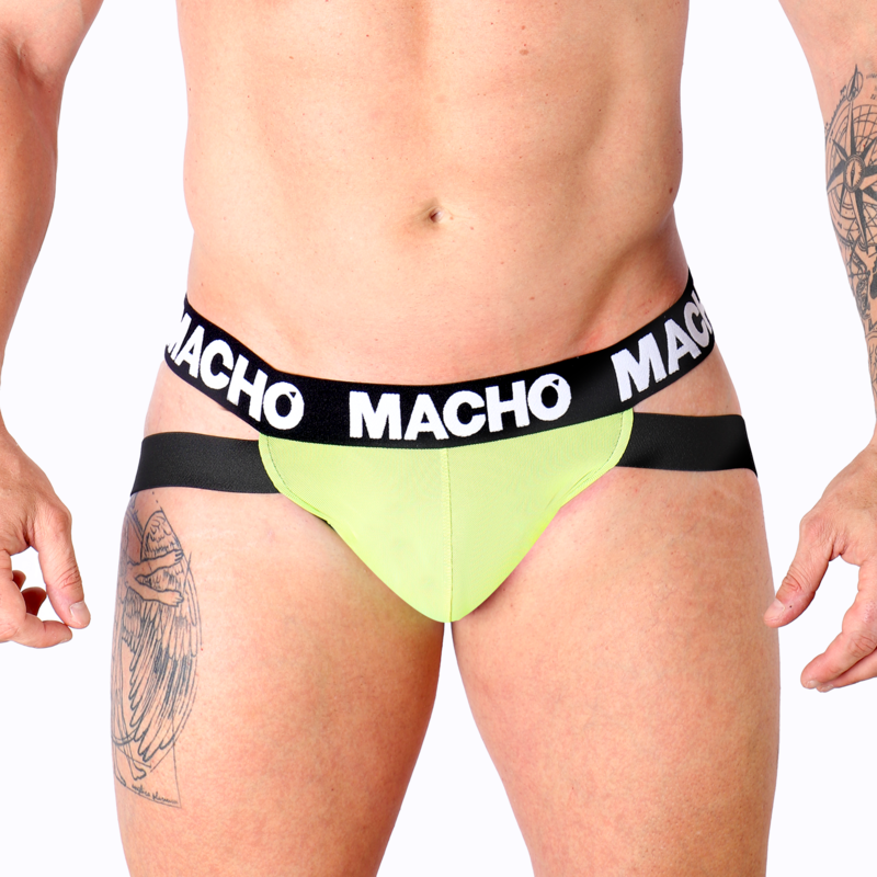 Imagen del artículo erótico MACHO - MX28FA JOCK AMARILLO NEON M de MACHO UNDERWEAR en la sección MODA & LENCERÍA|Lencería Hombre|Jockstraps de Millenial Sexshop.