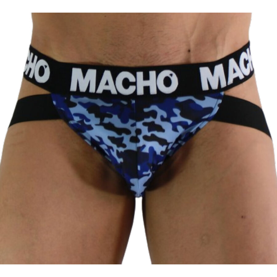 Imagen del artículo erótico MACHO - MX28MA JOCK MILITAR AZUL M de MACHO UNDERWEAR en la sección MODA & LENCERÍA|Lencería Hombre|Jockstraps de Millenial Sexshop.