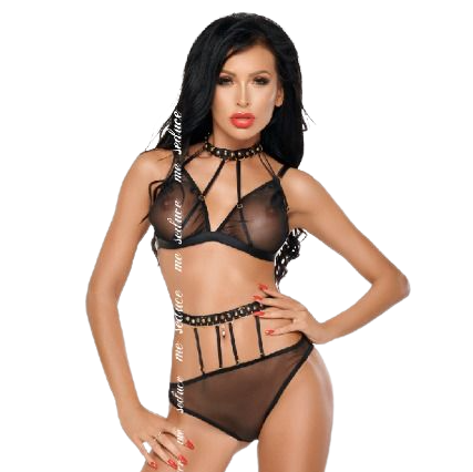 Imagen del artículo erótico ME-SEDUCE - DOTTY SET DOS PIEZAS NEGRO L/XL de ME-SEDUCE SET en la sección MODA & LENCERÍA|Lencería Mujer|Lencería Picante|Conjunto de lencería sexy de Millenial Sexshop.
