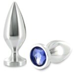 Imagen del artículo erótico METAL HARD - ANAL PLUG ALIMINUM COLOR CRISTAL MEDIANO 8.89CM de METAL HARD en la sección JUGUETES BIENESTAR |Anal|Plugs Anales de Millenial Sexshop.