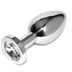 METAL HARD - ANAL PLUG DIAMOND TRANSPARENTE SMALL 5.71CM - Imagen 2