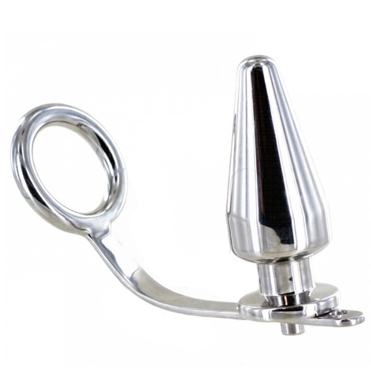 Imagen del artículo erótico METAL HARD - ANILLO ACERO CON PLUG ANAL 45 X 45MM de METAL HARD en la sección JUGUETES BIENESTAR |Juguetes para Hombres|Accesorios para el pene|Anillos Pene|Anillos con Plug de Millenial Sexshop.