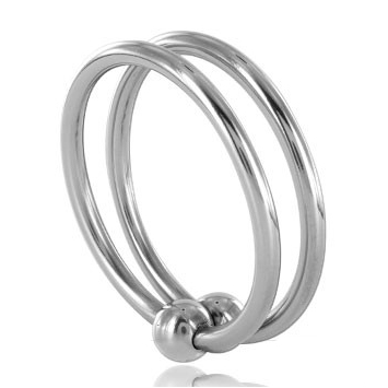Imagen del artículo erótico METAL HARD - DOUBLE GLANS RING 28MM de METAL HARD en la sección BDSM & BONDAGE |Artículos BDSM|Anillas pene metal BDSM de Millenial Sexshop.