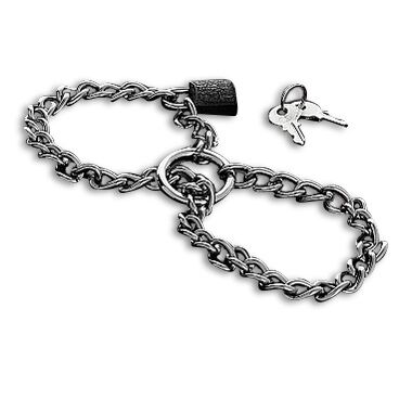 Imagen del artículo erótico METAL HARD - ESPOSAS CON CADENA DE ACERO INOX. de METAL HARD en la sección BDSM & BONDAGE |Bondage|Esposas de Millenial Sexshop.