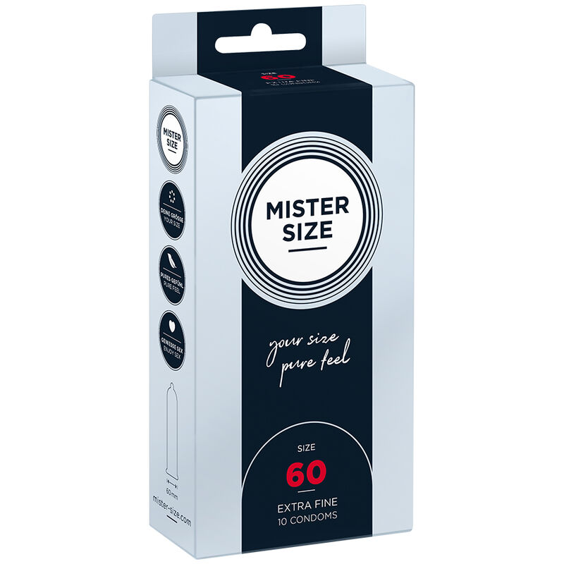 MISTER SIZE - PRESERVATIVOS TALLA XL 60 MM (10 UNIDADES)-MillenialSexshop-MISTER SIZE Imagen del artículo erótico MISTER SIZE - PRESERVATIVOS TALLA XL 60 MM (10 UNIDADES) de MISTER SIZE en la sección PRESERVATIVOS |Todos los tamaños de cajas|Cajas de 4 a 24 de Millenial Sexshop.